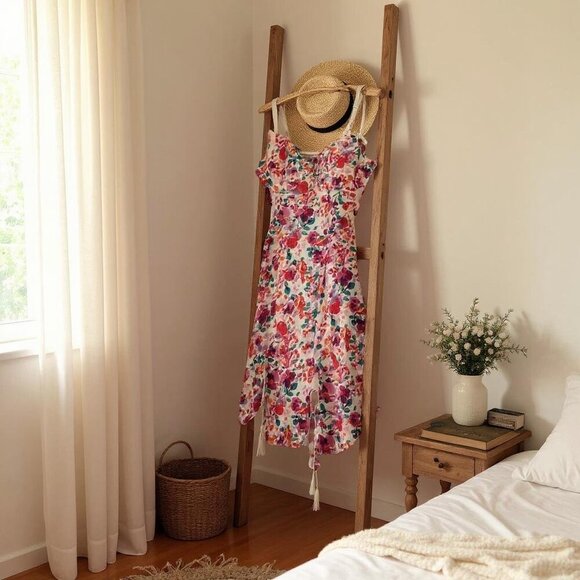 Smart & Sexy Floral ROSE Flutter Hem BAM BAM Nightie 36D Vintage Inspired Fairy - Picture 3 of 6